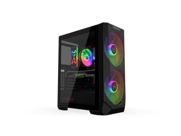 KRUX Vortex, Tower, PC, Svart, ATX, micro ATX, Mini-ATX, Spela, Multi Svart