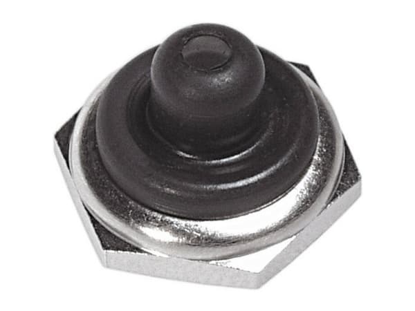 APEM N36111015 Tætningskappe Forniklet, Sort 1 stk