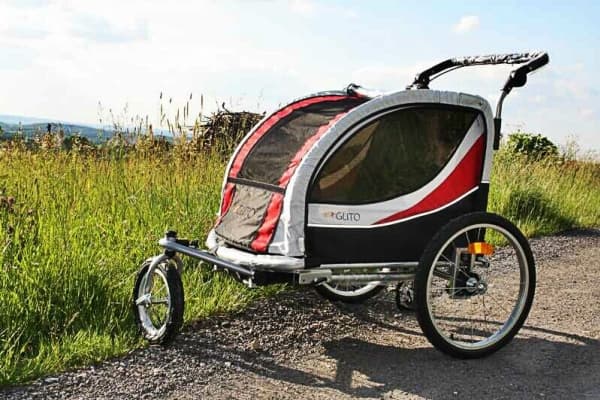 Guto Trolley, Trailer, 3in1 Speed Jogger, 2 Seater, Red/light Gray