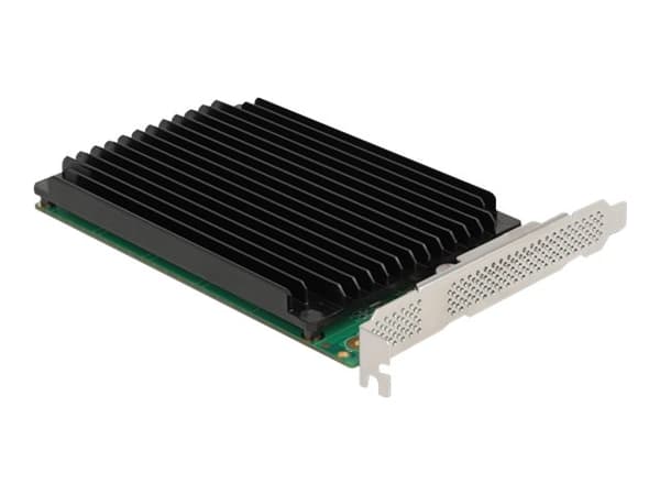 PCI EXPRESS X16-KORT TIL 4 X INTERN NVME M.2 NØKKEL M MED KJØLFØLLE - BIFURKASJON
