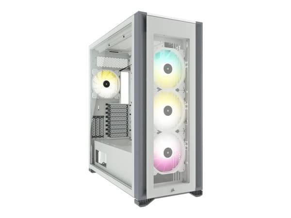 CORSAIR iCUE 7000X RGB - FT - utökad ATX - genomskinlig sidopanel (härdat glas) - ingen strömförsörjning (ATX) - vit - USB/ljud