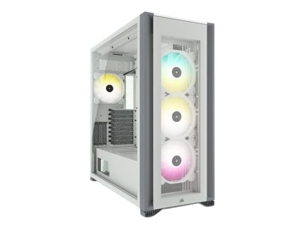 CORSAIR iCUE 7000X RGB - FT - utökad ATX - genomskinlig sidopanel (härdat glas) - ingen strömförsörjning (ATX) - vit - USB/ljud Vit