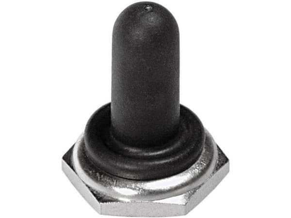 APEM N36116045 Tætningskappe Forniklet, Sort 1 stk