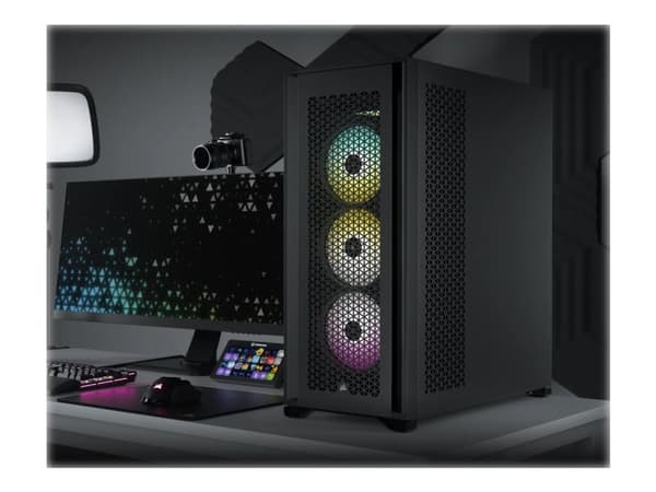 Corsair 7000D Airflow, Full Tower, PC, Musta, ATX, EATX, mikro ATX, Mini-ITX, Muovi, Terästä, Karkaistu lasi, Pelaaminen musta