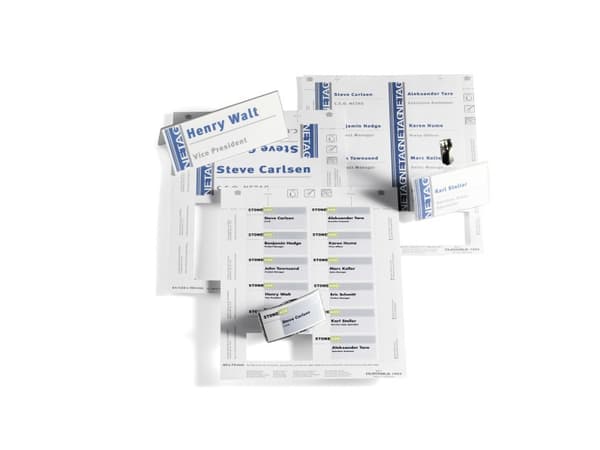 Durable BADGEMAKER, Nimikyltin paperi, Valkoinen, 280 kpl, 74 mm, 34 mm