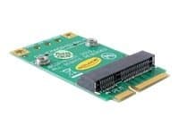 Delock Converter Mini PCI Express half-size > full-size - Kort för stigare Svart, Grön