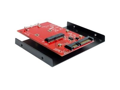 Delock Converter SATA 22 pin > mSATA with 3.5" Frame - Diskkontroller - mSATA - SATA 6Gb/s - SATA 6Gb/s