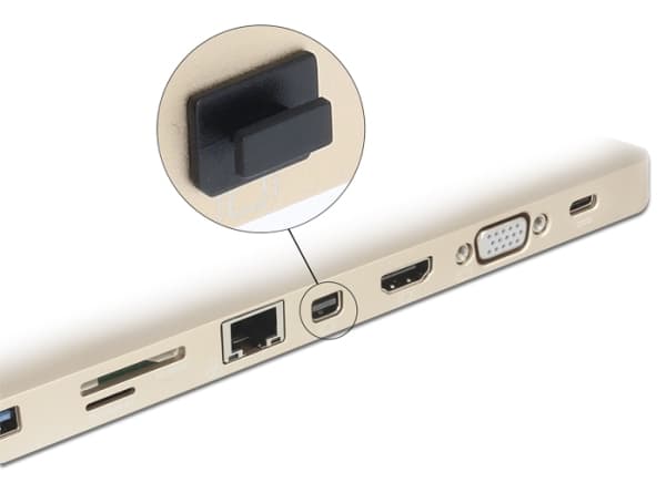 Delock Dust Cover for mini Displayport - Støvdeksel - svart (en pakke 10)