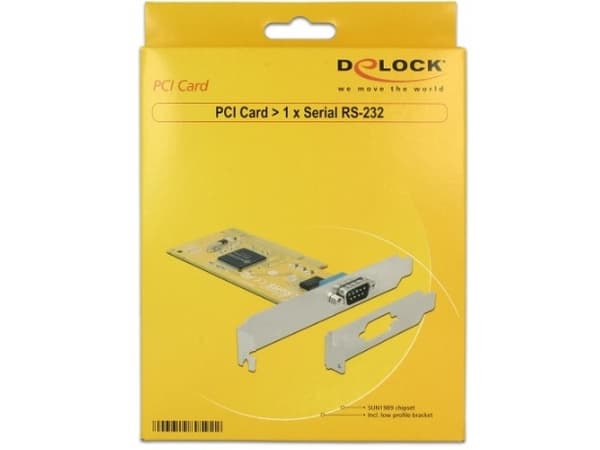 Delock PCI Card > 1 x Serial RS-232 - Seriell adapter - PCI lav profil - RS-232