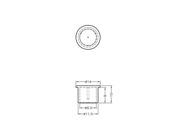 DeLOCK 60165, F jack, Musta, Tyyppi F, Polyeteeni (PE), 11,5 mm, 14 mm