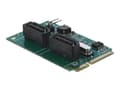 Miniatyrbilde 3 av 5: Delock - Kontroller for lagring (RAID) - 2-kanals - SATA 6Gb/s - RAID 0, 1 - PCIe 2.0 minikort