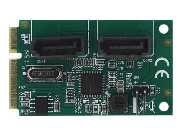 Delock - Kontroller for lagring (RAID) - 2-kanals - SATA 6Gb/s - RAID 0, 1 - PCIe 2.0 minikort