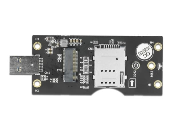 DeLOCK 63166, USB A-tyyppi, M.2, Musta, 38 mm, 93 mm, 6 mm