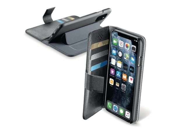 Cover Cellularline Book Agenda, til iPhone 11 Pro, sort