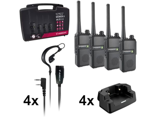 Albrecht Tectalk Worker 3 etui sett med 4, PMR446