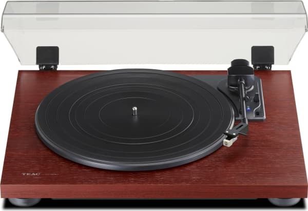 TEAC TN-180BT-A3, Hihnakäyttöinen levysoitin, Puoliautomaattinen, Musta, Kirsikka, MDF-levy, Muovi, 33 1/3,45,78 RPM
