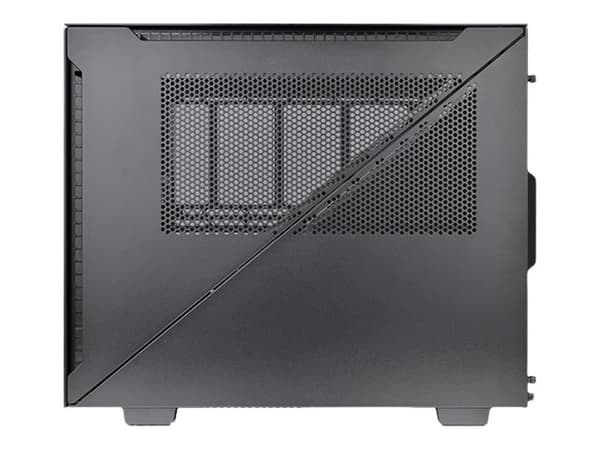 Thermaltake Divider 200 TG - Micro case - micro ATX - genomskinlig sidopanel (härdat glas) - ingen strömförsörjning (PS/2) - svart - USB/ljud
