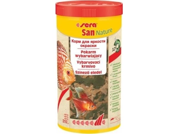 San Nature 1000 ml, flak - premium fargeforbedrende mat