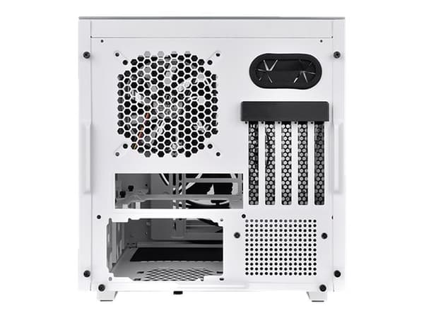 Thermaltake Divider 200 TG Snow - Micro case - micro ATX - sidepanel med vindu (herdet glass) - ingen strømforsyning (PS/2) - hvit - USB/lyd