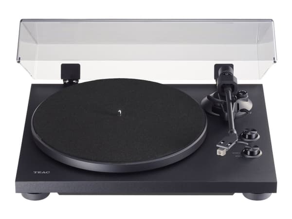 TEAC TN-280BT-A3/B, Hihnakäyttöinen levysoitin, Ohje, Musta, Alumiini, 33,45 RPM
