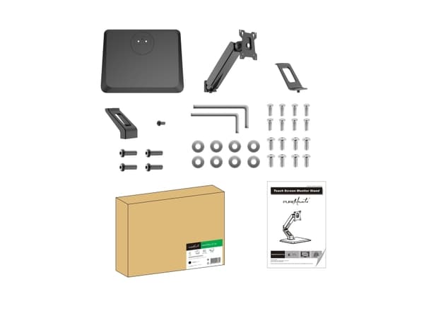 PureMounts PM-OFFICE-ST-10 - Stativ - full bevegelse - for LCD-skjerm - stål, aluminium, plastikk - svart - skjermstørrelse: 17"-32" - skrivebord