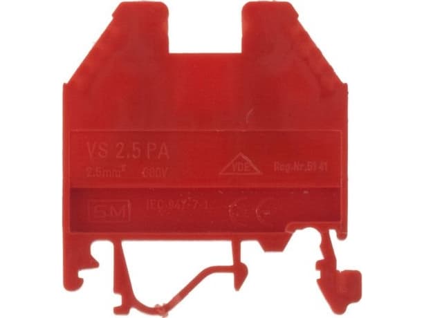 Eti-Polam Screw terminal block 2.5mm2 red VS 2.5 PA + 003901002