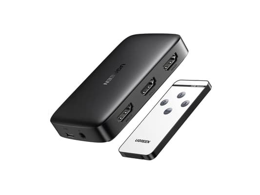 Ugreen - Video/audiosplitter - 3 in, 1 ut - 1 x HDMI - skrivbordsmodell