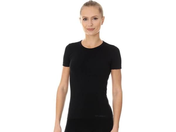 Brubeck SS00970A Kortermet T-skjorte for kvinner COMFORT COTTON svart S