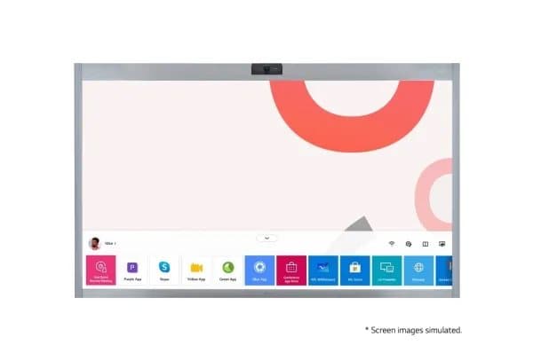 LG One:Quick Works 55CT5WJ-B - 55" Diagonalklasse LED-bakgrunnsbelyst LCD-skjerm - konferanse - med innebygd PC, pekeskjerm, 4K-kamera og -mikrofon -