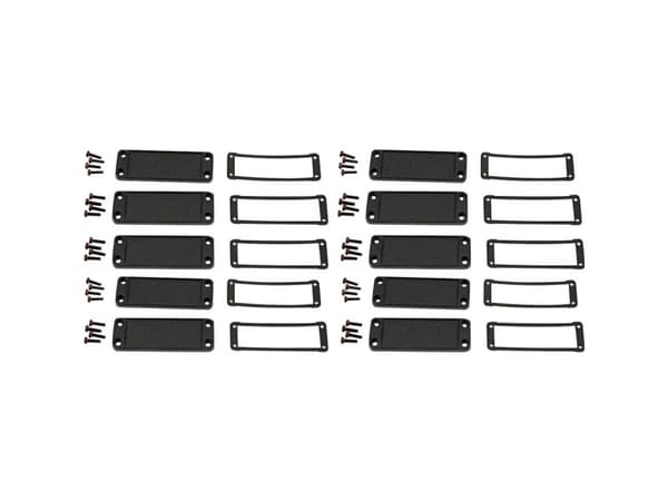 Hammond Electronics Endeplade Aluminium Sort (L x B x H) 6 x 87 x 31 mm 10 stk