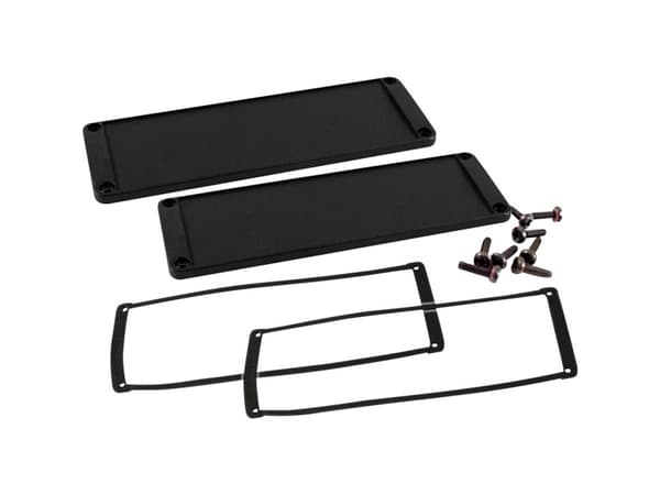 Hammond Electronics Endeplade Aluminium Sort (L x B x H) 6 x 169 x 57 mm 1 stk