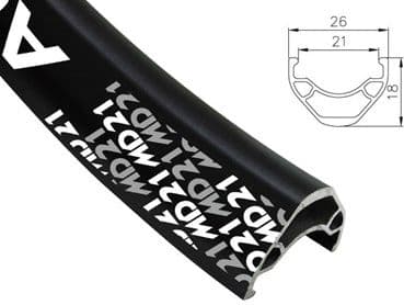 ALEXRIMS mtb MD21 29 "x36 hole Tubeless Ready H. disc capped black (ALX-MD212936)