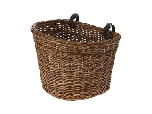 Basil Darcy L, Foran/bak, Sykkelkurv, Rattan (vifte), Brun, 35 l, 5 kg