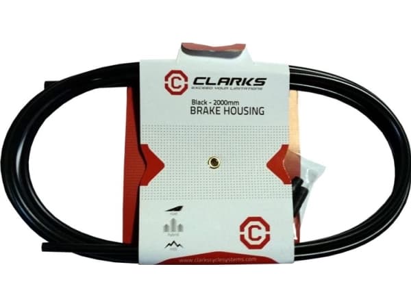 Clarks bremsehus 2P med Teflon 5mm x 2000mm + 4 spisser Y2029 svart