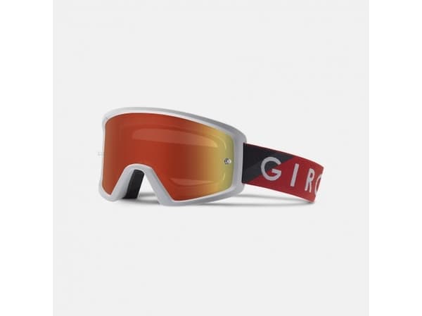 Giro Blok, Sykkelbriller, Unisex, Full rim, Grå, Rød, Polykarbonat