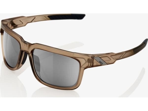 100% Okulary Type-S Matte Translucent Crystal Sepia HiPER Silver Mirror Lens