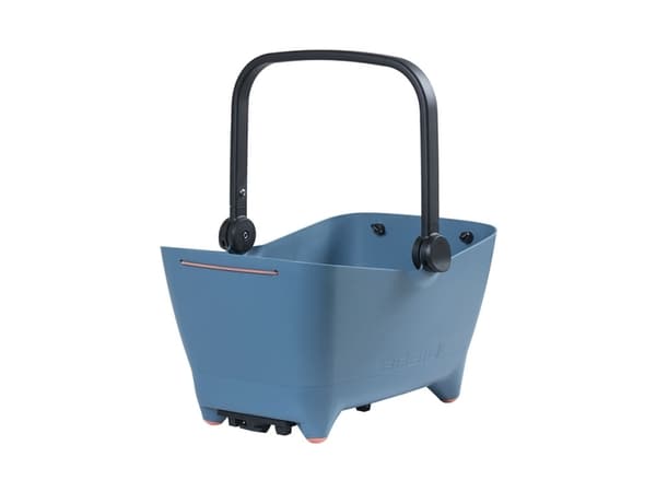 Basil Buddy MIK, Bakre, Sykkelkurv, Plast, Sort, Blå, 450 mm, 220 mm