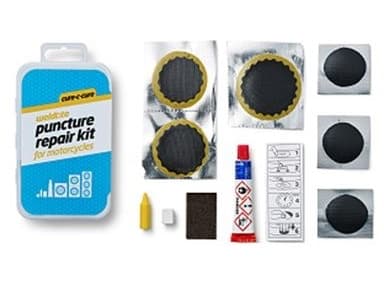 WELDTITE Patches for inner tubes set CURE-C-CURE PUNCTURE REPAIR KIT FOR MOTORCYCLES 6x patches box of 10 pcs - WLD-01004