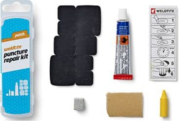 WELDTITE Patches for inner tubes set CYCLE PUNCTURE POPULAR 8 x patches, box of 25 (WLD-1012)