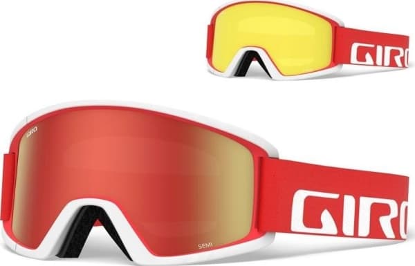 Giro Vinterglasögon GIRO SEMI RED WHITE APEX (AMBER SCARLET 40% S2 spegelglas + YELLOW 84% S0 färgat glas)