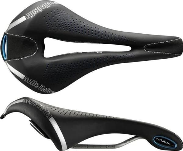 Selle Italia sal SELLE ITALIA MAX FLITE E-BIKE GEL SUPERFLOW L (id match - L3) TI 316 Tube 7, fiber-tek - Mokka, 320g svart-blå (NY)