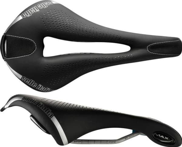 Selle Italia Siodło SELLE ITALIA MAX FLITE GEL SUPERFLOW L (ID match - L3) TI 316 Tube 7, fibra-tek, 320g sort (NY)