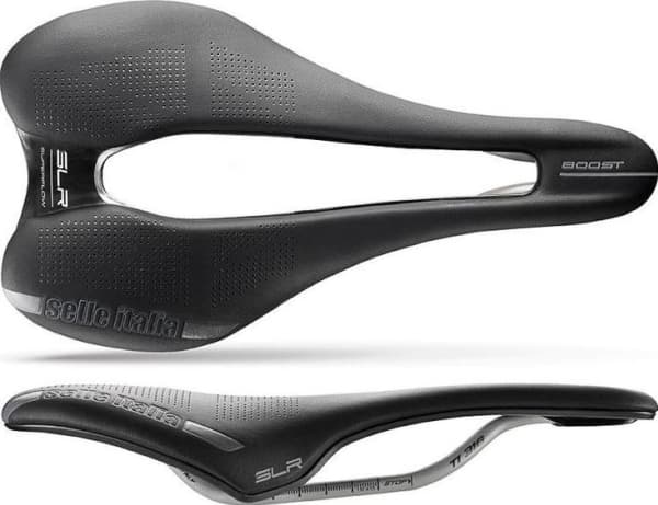 Selle Italia Siodło SELLE ITALIA SLR BOOST SUPERFLOW S (ID match - S3) ti 316 tube 7, fibra-tek, sort (NY)