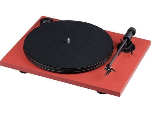 Pro-Ject Primary E, Beltedrevet platespiller, Manuell, Rød, Silikon, 33,45 RPM, -65 dB