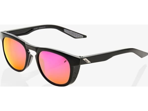 100% Glasses 100% SLENT Polished Black - Purple Multilayer Mirror Lens, 24% light transmittance (NEW) universal