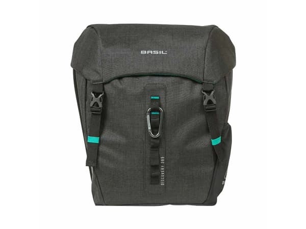 Basil Discovery 365D, Bakre, Sykkelveske, Polyester, Sort, 18 l, 10 kg