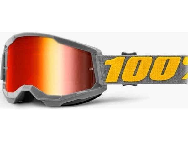 100 % STRATA 2 IZIPIZI Goggles (Red Mirror Anti-Fog Linse, LT 38%+/-5%)