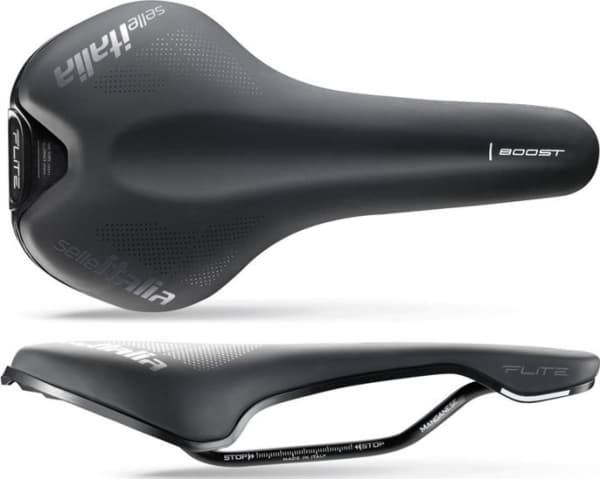 SELLE ITALIA Saddle SELLE ITALIA FLITE BOOST TM S (id match - S1) Manganese Tube 7, soft-tek, black (NEW)