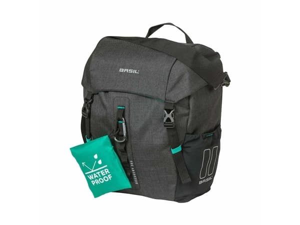 Basil Discovery 365D, Taka, Polkupyörälaukku, Polyesteri, Musta, 9 L, 5 kg
