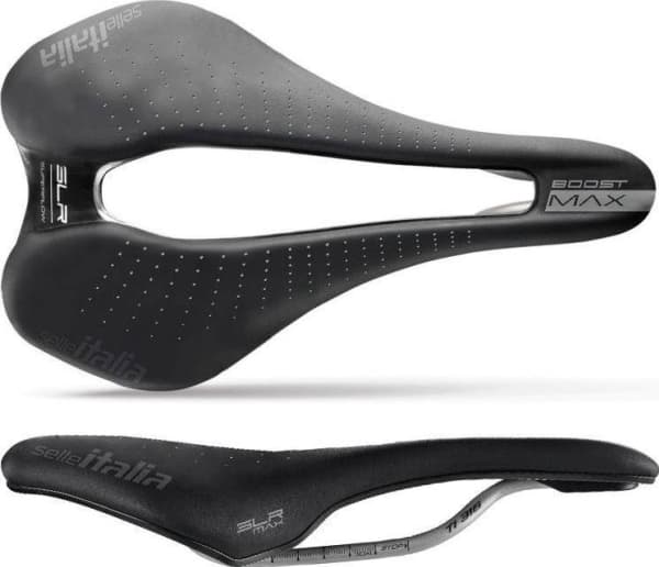 Selle Italia Siodło SELLE ITALIA MAX SLR BOOST GEL SUPERFLOW L (id match - L3) TI 316 Rör 7, fibra-tek, 280g sort (NY)